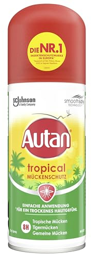 Autan Tropical Mückenschutz, Dry Spray, Travel Essentials, 1er Pack, (1 x 100ml)
