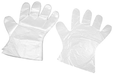 IMBALLAGGI ALIMENTARI PZ 1000 Guanti IGIENICI in POLITENE MONOUSO Alta DENSITA' Misura Medio Grande