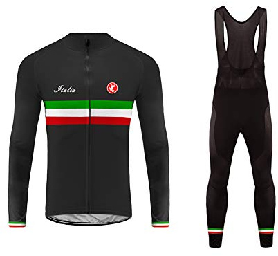UGLY FROG Radtrikot Herren Langarm, Atmungsaktiv Radsport Bekleidung Winter, Warmes Thermovlies Fahrrad Anzug und Radhose mit 20D Lange Hosen für MTB
