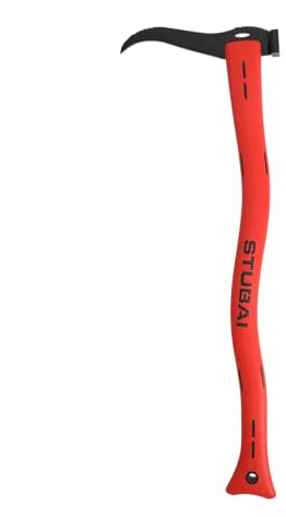 STUBAI Leichtaxt/Putzerbeil 600–670 mm mit Kunststoffstiel, 100 mm Schneide, 1000 g, Kohlenstoffstahl 52–55 HRC, mit Schlagfläche – ideal für Entasten, Spalten und kleinere Baumarbeiten