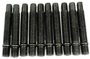 SCC Fahrzeugtechnik 10 x Doppelgewindebolzen M14 x 1,5 90mm | Stehbolzen für Lug Nuts | schwarz |