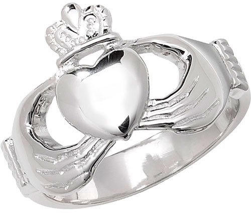 Wunderschöner 925 Sterling Silber Herren - Claddagh Ring WJS22170