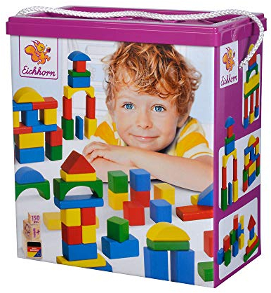 Eichhorn-1 à 99 ans ,150 pièces-25 mm-100% FSC-en Bois de Hêtre-avec Cordon-Fabriqué en Allemagne, 100010181, Coloré Exclusivité sur Amazon