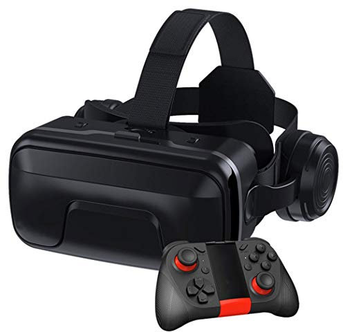 RSGK Gafas de Realidad Virtual 3D, Gafas de Gafas Bluetooth de Realidad Virtual con Control Remoto, Utilizado para Jugar Juegos y Ver películas. Teléfono móvil de 4.7-6.5 Pulgadas.