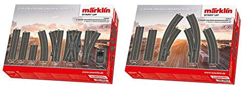 Märklin Start Up 24905 C-Gleis-Ergänzungspackung C5, Spur H0 & 24903 - C-Gleis-Ergänzungspackung C3, Spur H0