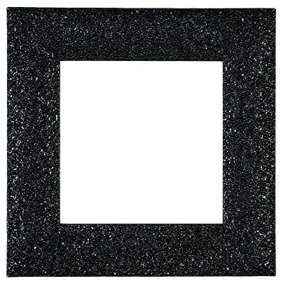 ElekTek Decorative Switch Surround Frame Cover Finger Plate Milano Sparkle Black Sparkle
