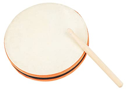 Tamburo a mano in legno 20x20cm tamburi a mano con batteria SY-98 Orff strumento musicale