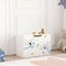 [en.casa] Coffre à Jouets pour Enfant Meuble de Rangement à Couvercle Rabattable Banc à Motif Koala Capacité de Charge 70 kg Panneau de Particules 40 x 60 x 30 cm Blanc Gris Bleu