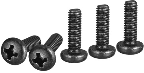 DTGN 100 Stück Linsenkopfschrauben M4 Phillips-Antrieb schwarz oxidiert | M4x12mm, Schraubenbolzen-Set, Stahl, metrisches Grobgewinde