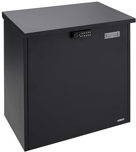 ARREGUI Bigpack Base Electronic EP2104E Cassetta Postale per Pacchi con Apertura Elettronica | Cassetta in Acciaio per Pacchi Grandi (Pacco Massimo: 47x46x24 cm) | Cassetta per Acquisti Online | Nero