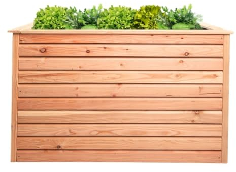 Mega Holz Hochbeet Rhombus L Lärche Holz für Außen Naturbelassen Kräuterbeet Gemüsebeet Pflanzkübel