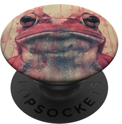 Cottagecore Frosch Pink Vintage Aquarell Frosch PopSockets mit austauschbarem PopGrip