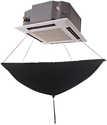 GODFSAHG Climatiseur Nettoyage Complet Couvertures de Lavage Plafond Mural Climatisation Réutilisable Nettoyage Poussière Lavage Eau Couverture Accessoires (Color : Black)