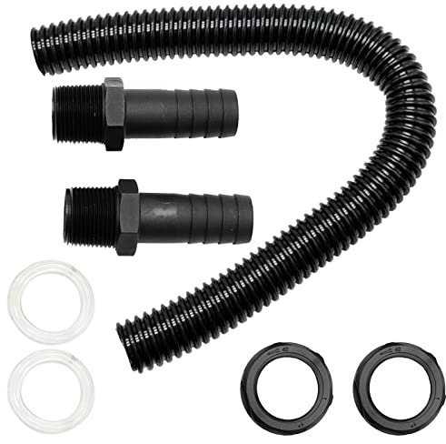 Water Butt Connector Pipe Link Kit,Water Butt Connector Kit,Rainwater Diverter Kit,Butt Connector Pipe Link Kit Rain Barrel Linking Kit Two Tank Fittings Male Thread (one Tube)