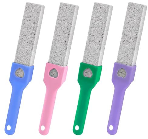 alwaiiz 4 pezzi di detergente per WC in pietra pomice, con 4 maniglie, blocco di pulizia per WC, bagno, lavandino, griglia