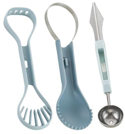 Moldeador de bolas de frutas y cortadores de galletas | Acero inoxidable Frutas Moldeador Multifuncionales Herramientas de tallar melón Accesorios de cocina para Camping Picnic Fiesta Restaurante