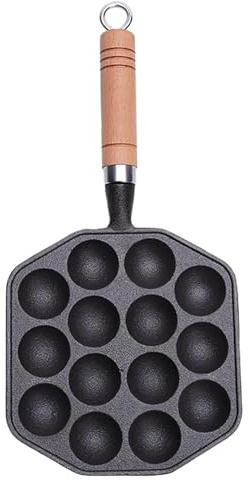 Poêle à griller japonaise – de boules de pieuvre 14 trous antiadhésive pour cuisine, barbecue, extérieur, camping, boulettes de viande, cuisinière