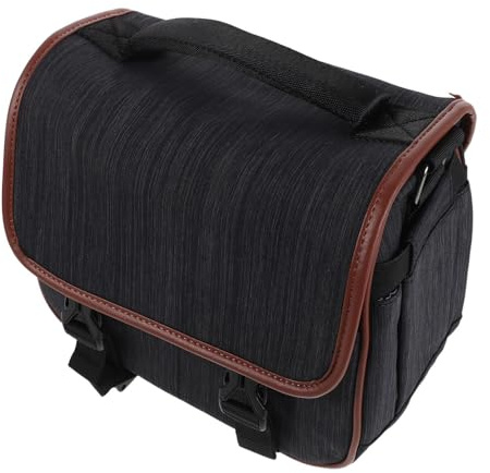 LOORGVEL Bolsa de Fotografía Pequeña para Cámara, Nylon Negro