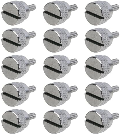 Zerodeko 15 Viti per Piedino Premistoffa in Metallo a Testa Zigrinata, Set da 15 Pezzi per Macchine da Cucire, Viti di Fissaggio Compatibili per Accessori e Piastra Ago, Installazione