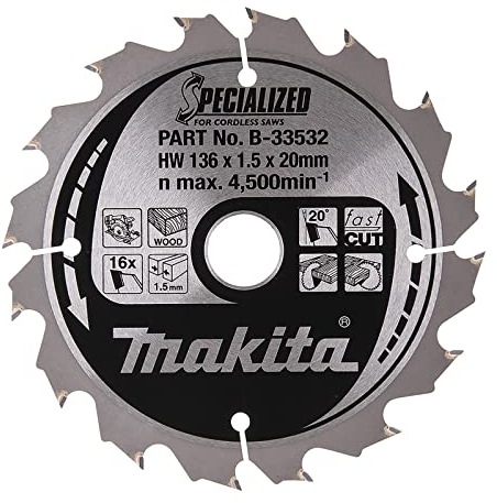 Makita Specialized Saegeblatt, 136 x 20 mm, 16Z, B-33532