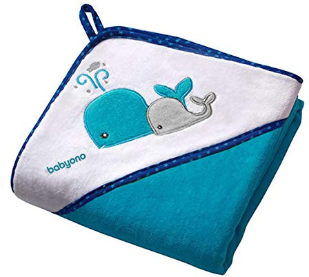 Baby Kind Kapuzenbadetuch 100x100 cm GROSS und SUPERWEICH, Badetuch, Strandtuch, duschtuch, Handtuch (blau)