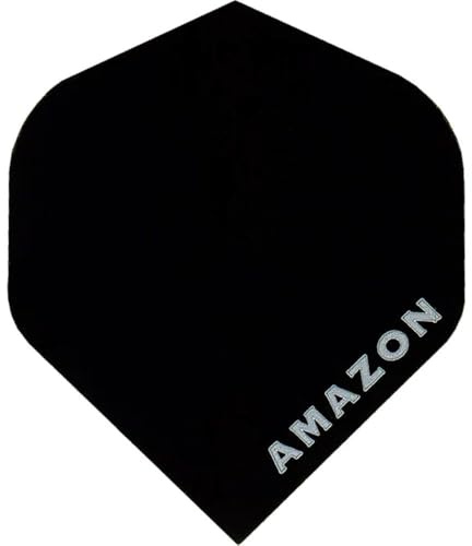 Pentathlon Darts Amazon Flights, extra stark, 100 Mikron, Standard-Nr. 2-Form, 5 Sets mit 3 Flights, Schwarz (5xF0190)
