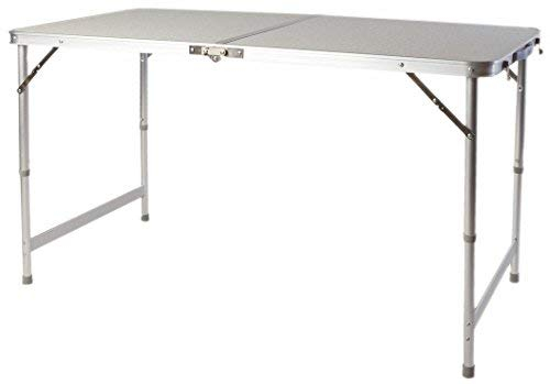 Spetebo Table pliante XXL en aluminium 120 x 60 cm – Hauteur réglable – Table de camping ou de jardin