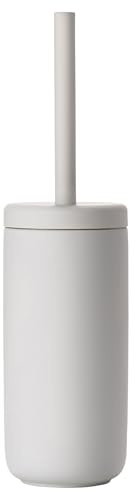 Zone Denmark Ume Toilettenbürste, WC Bürste, Klobürste in Schönem Dänischem Design, aus Steinzeug mit Soft Touch-Beschichtung, Durchm. 10 cm, Höhe 38,7 cm, Soft Grey (Grau)