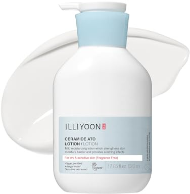 ILLIYOON Ceramide Ato Lotion 528ml(17.85oz) | Daily Moisturizing Lotion for All Skin Types | Deep Moisturizing and Soothing Effect | Korean Skin Care