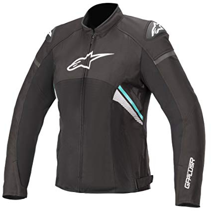 Alpinestars Stella T-GP Plus R V3 Air Women's Street Motorcycle Jackets - Black/White/Teal / 2X-Large