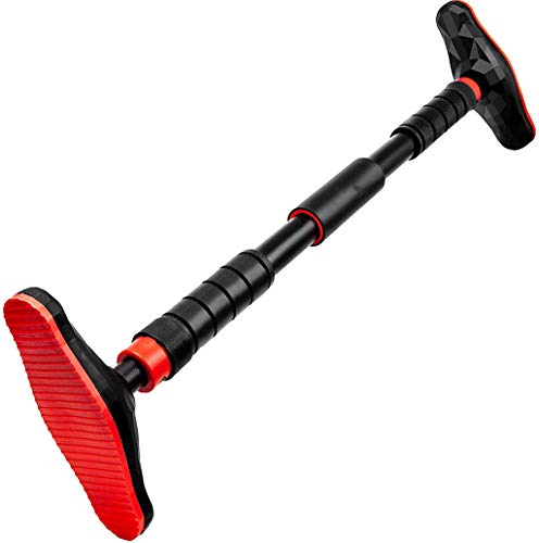 XXVH Klimmzugstange, Türreck, Pull Up Bar, Ober Arm und Bauchtrainer, Individuell Einstellbar, Stabiler Stahl,belastbar Bis 150kg, Griffige Oberfläche 90-130CM