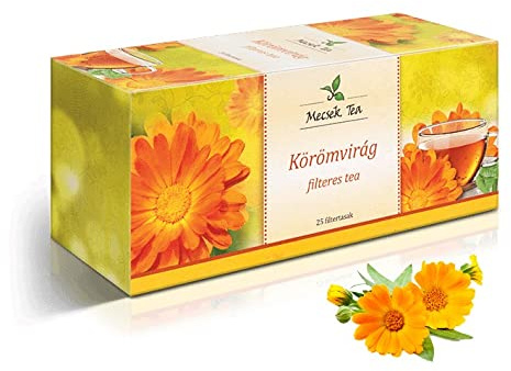 Mecsek Marigold Calendula Flower Premium Natural Herbal Tea - Calendulae Flos - 25 Bags | Premium, Naturally caffeine free, Everyday enjoyment, Marigold