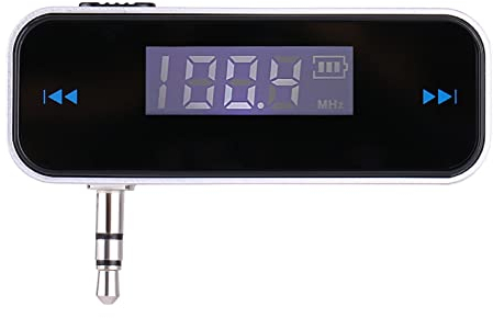 3,5-mm-Universal-FM-Transmitter Im Auto, LCD-Hintergrundbeleuchtung, 3,5-mm-Kopfhöreranschluss, HiFi-Stereo-Sound, Audio-Stecker für Mobiltelefone und Musik-Player, Wiederaufladbar