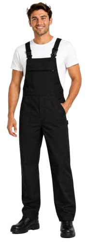 BWOLF ANAX 100% Cotone Salopette da Lavoro in Cotone con 5 Tasche Posteriori e Cerniera