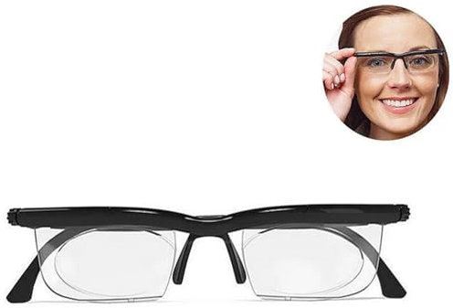 REUset Occhiali da Messa a Fuoco Regolabili per Vista da Vicino e Lontano, con Quadrante Regolabile, Occhiali da Lettura a Visione Quadrante