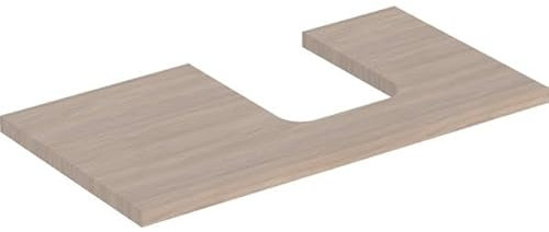 Geberit ONE Waschtischplatte, Ausschnitt rechts, für Aufsatzwaschtisch Schalenform, 90x3x47cm, 505.313.00.; Farbe: Eiche/Melamin Holzstruktur