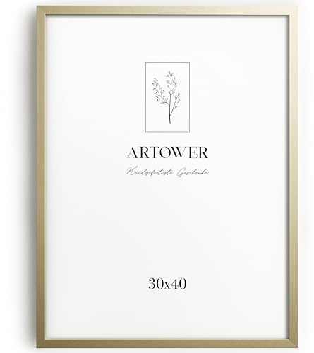 Artower® Bilderrahmen für 30 x 40 cm Natur Hell Holz Dünner Rahmen | Posterrahmen Groß für Collage | Picture Frame Light Wood 30x40cm | Holzrahmen Holz-Bilderrahmen | Holzbilderrahmen Poster