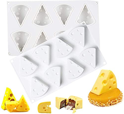 VIRAZE 3D Cartoon Cheese Mold-silicone Cake Mold, Non-stick Eight-cavity Baking Cheese-shaped Mold, Used To Make Cheese Cakes