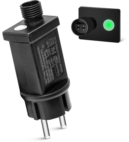 SUCIKORIO Lichterkette LED Netzteil Adapter 31V 9W LED Niederspannungs Transformator IP44 Wasserdicht Trafo Stecker mit 8 Modi, Speicherfunktion, Timer für Weihnachtsbeleuchtung, Lichterkette