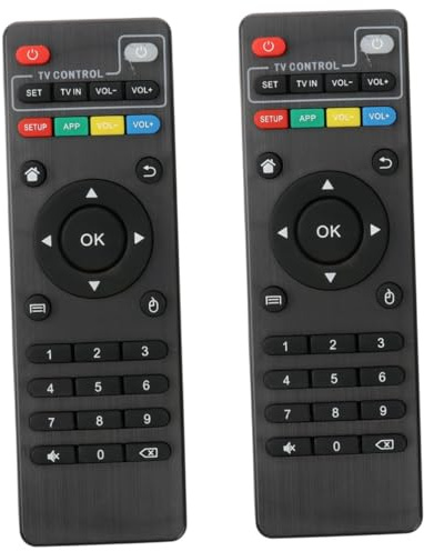 DOITOOL Universal TV-fjärrkontroll: 2 st PC-fjärrkontroll för Abs-styrenhet för TV-distansströmning konsumentöverföring universell styrenhet