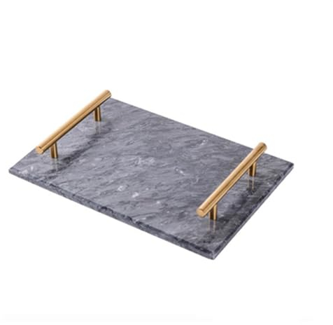 Hhaoran-9868 Plateau à bijoux Plateau en marbre naturel, planche de rangement de bijoux, planche à découper de fruits, assiette à gâteau pour amis sœurs fille mère(B)