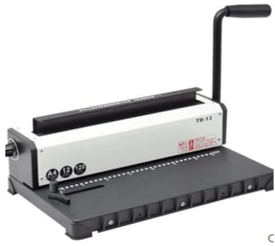Bindemaschine, Buchbindemaschine, TD-13 Manuelle Spiralbindemaschine, Metall, Papier, Buchdatei, Stanzen und Binden, EIN Eisenring, Buchbindung, Bürobedarf für Büro und Heimgebrauch