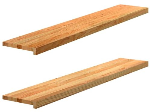 LAPOOH Davanzali 2 pz Marrone Chiaro 140x25x2cm Legno Massello Rovere,Davanzali per Finestre,per Interni,Davanzale Interno,Soggiorno,Decorazione-4009147