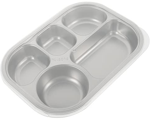 SOLUSTRE Teller Mit Deckel Unterteiltes Geschirr Für Gesunde Mahlzeiten Für Kleinkinder Spülmaschinenfest Und Langlebig