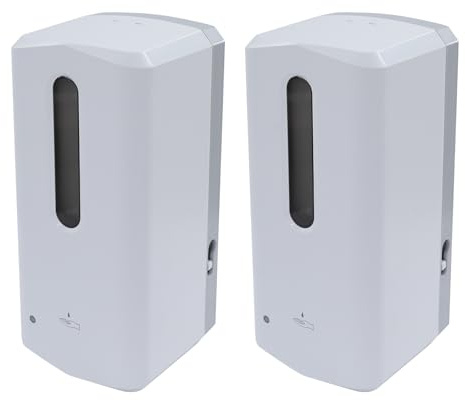 Kaichenyt Automatischer Desinfektionsmittelspender, 1000ml Wandbefestigung Seifenspender mit Sichtfenster Wasserdicht IPX1 für Kindergärten Weiß