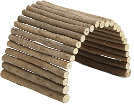 Pilipane trä hamsterbro liten djurbockbro för marsvin iller igelkott chinchillor små kaniner (15 x 60 cm)