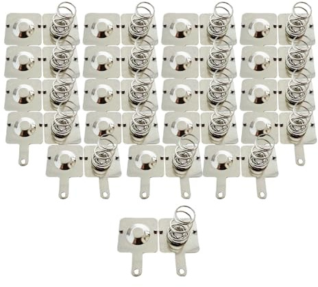 Sharplace 20 Paires de Ressorts de Conversion de Piles AA, faciles à Installer, Contacts de Conversion de Bonne conductivité pour horloges, Jouets pour Enfants
