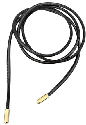 APLudoo Cintura sottile in pelle PU da donna in stile vintage catena decorativa in vita cintura per abito e cappotto Decor 160 cm corda femminile, Nero , Taglia unica