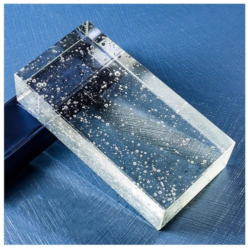 Zfmnoyev Glass Blocks Room Divider Partition, Solid Double-Sided Crystal Bricks, Sound Insulation Thermal Insulation Glass Blocks, for Office Decorative Partition Wall(Clear-G)