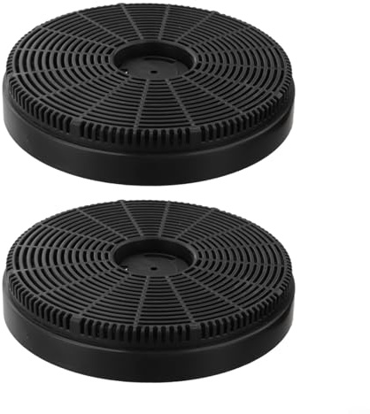 Feeshoppher Range Hood Carbon Filter 2Pcs 160x30mm Round Activated Carbon Filters Oil Smoke Absorbing Filter Kitchen Range Hood Filters for Extractor Fans Cooker Hoods